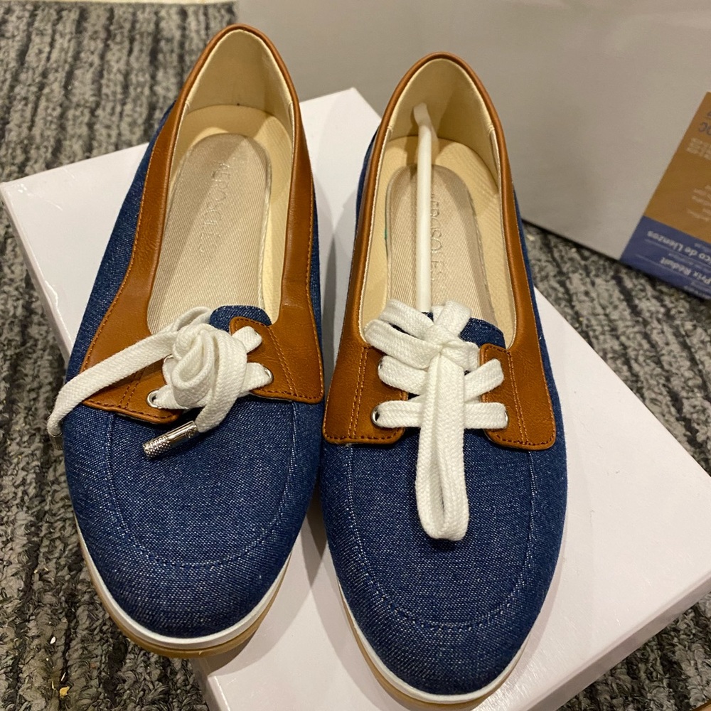 Aerosoles Women's Smart Start Shoe Boat Ballet Flat Slip On Sneakers
